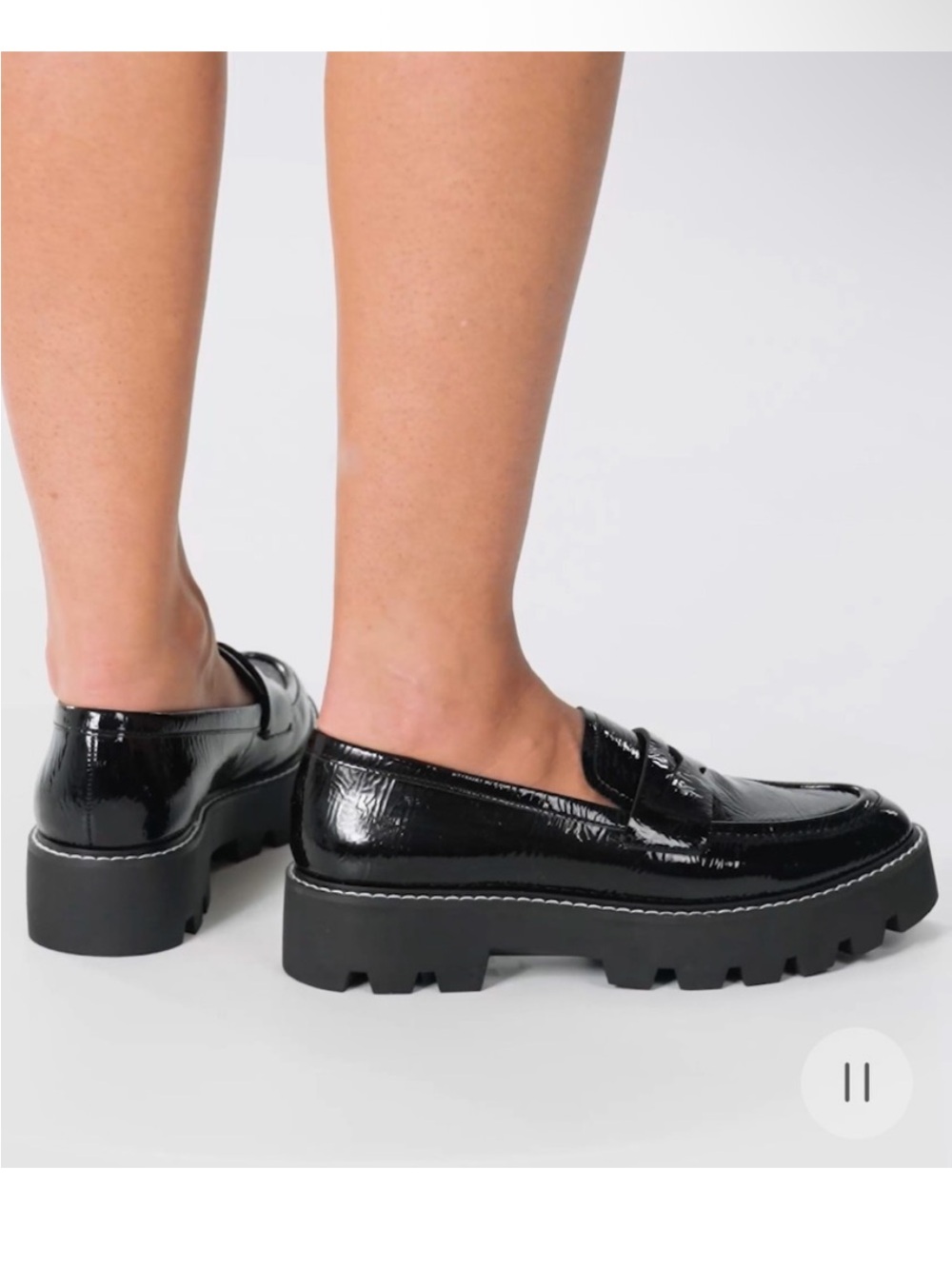 Franco Sarto Balin Patent Leather Lug Sole Chunky Loafers Midnight Blue (Size: 7 - Picture 10 of 16